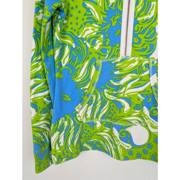 Lilly Pulitzer Skipper Popover Sweatshirt Floral Roar of the Jungle Size XS - Picture 4 of 12